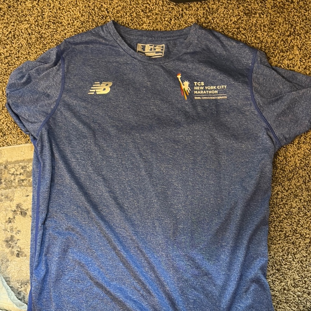 New Balance Blue Short Sleeve Athletic Tee